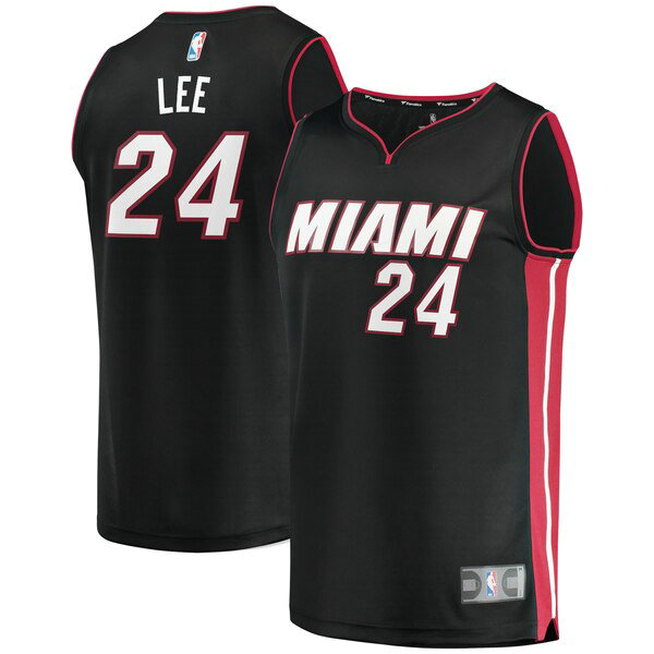 Maillot Miami Heat Homme Marcus Lee 24 Icon Edition Noir